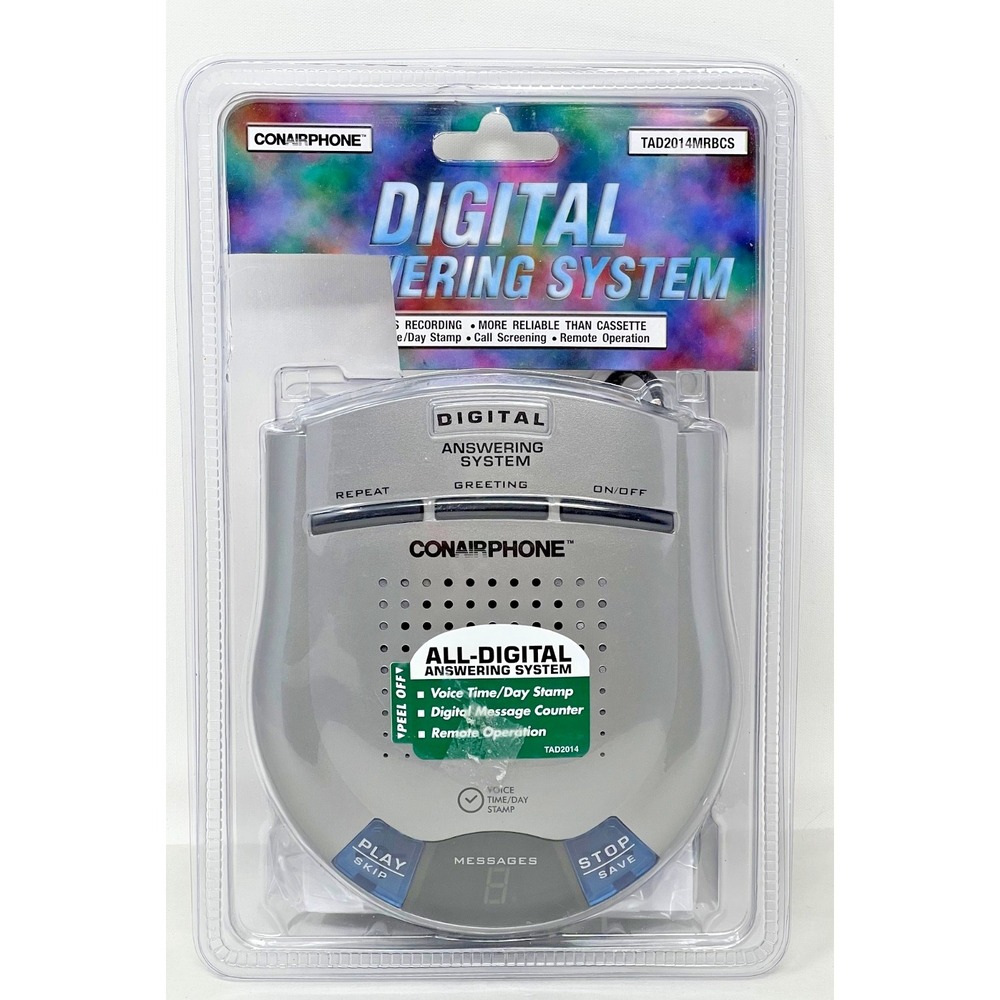 Conair TAD2014MRBCS Digital Answering Machine Voice Time Day Stamp NEW Sealed